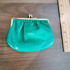 Green Leather Coin Wallet